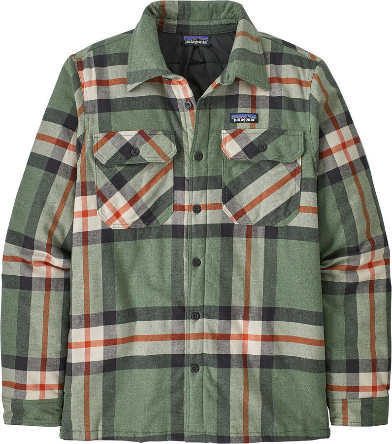 Patagonia Insulated Organic Cotton MW Fjord Flannel Forestry: Hemlock Green