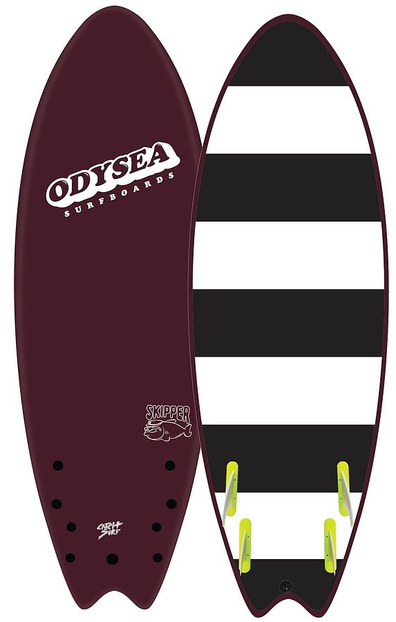 Catch Surf Odysea Skipper 2022 Maroon Quad Fin Softboard