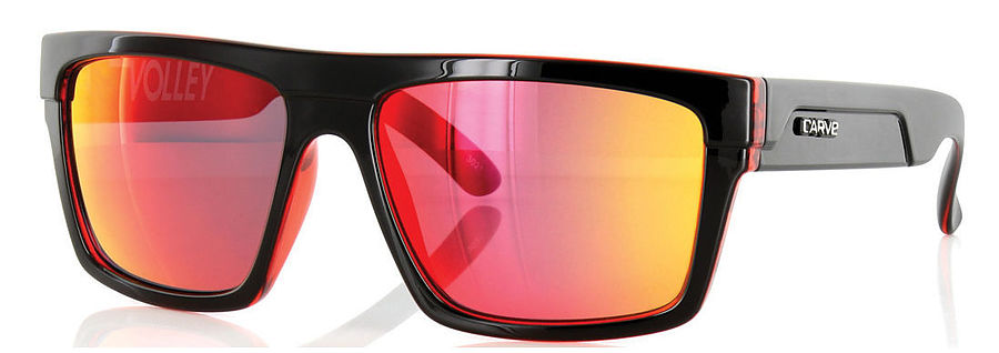 Carve Eyewear Volley Black Red Iridium Sunglasses