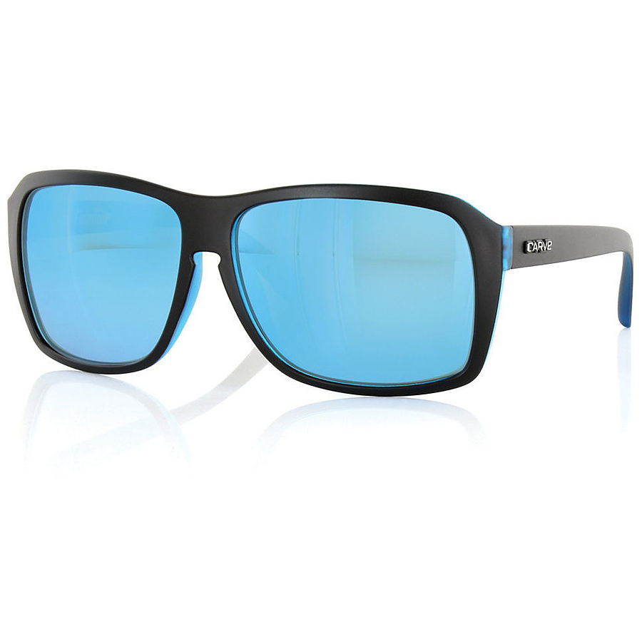 Carve Eyewear La Familiar Matt Black With Blue Iridium Sunglasses