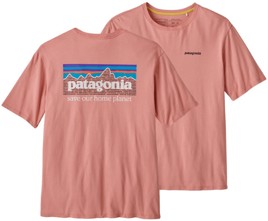 Patagonia Men's P-6 Mission Organic T-Shirt Sunfade Pink