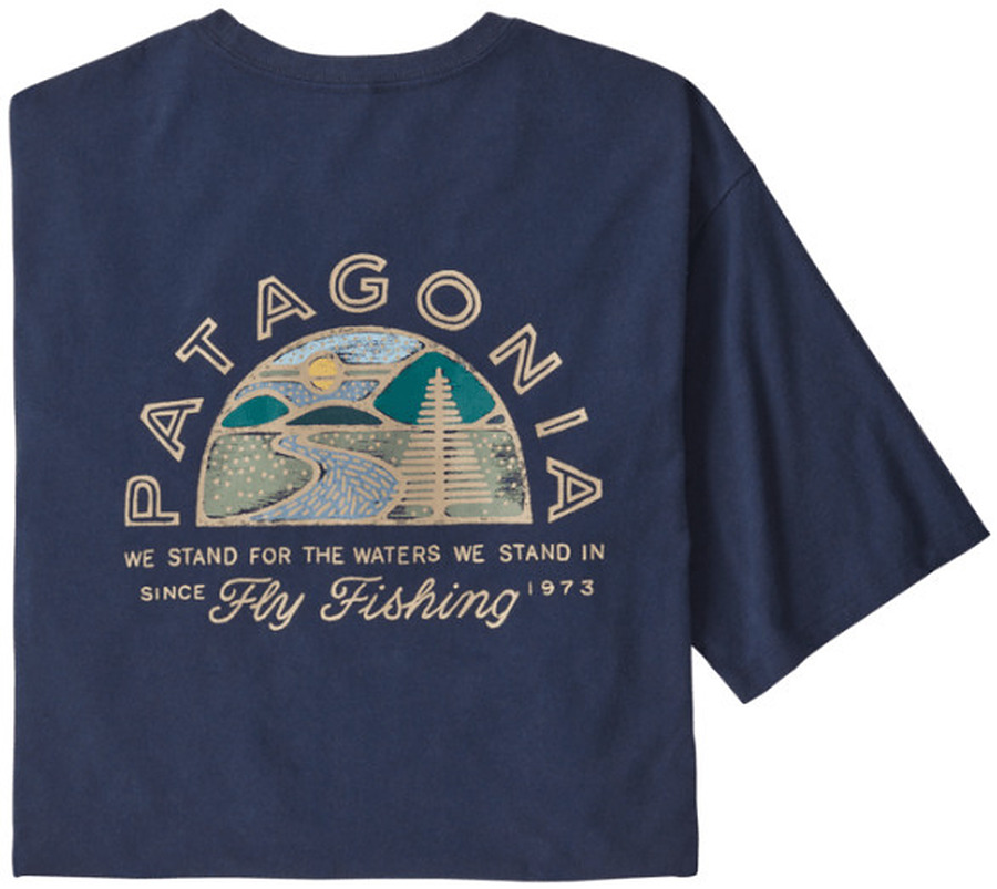 Patagonia Mens Hatch Hour Responsible Tee New Navy