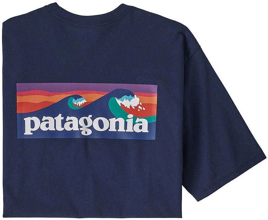 Patagonia Men's Boardshort Logo Responsibili T-Shirt Stone Blue