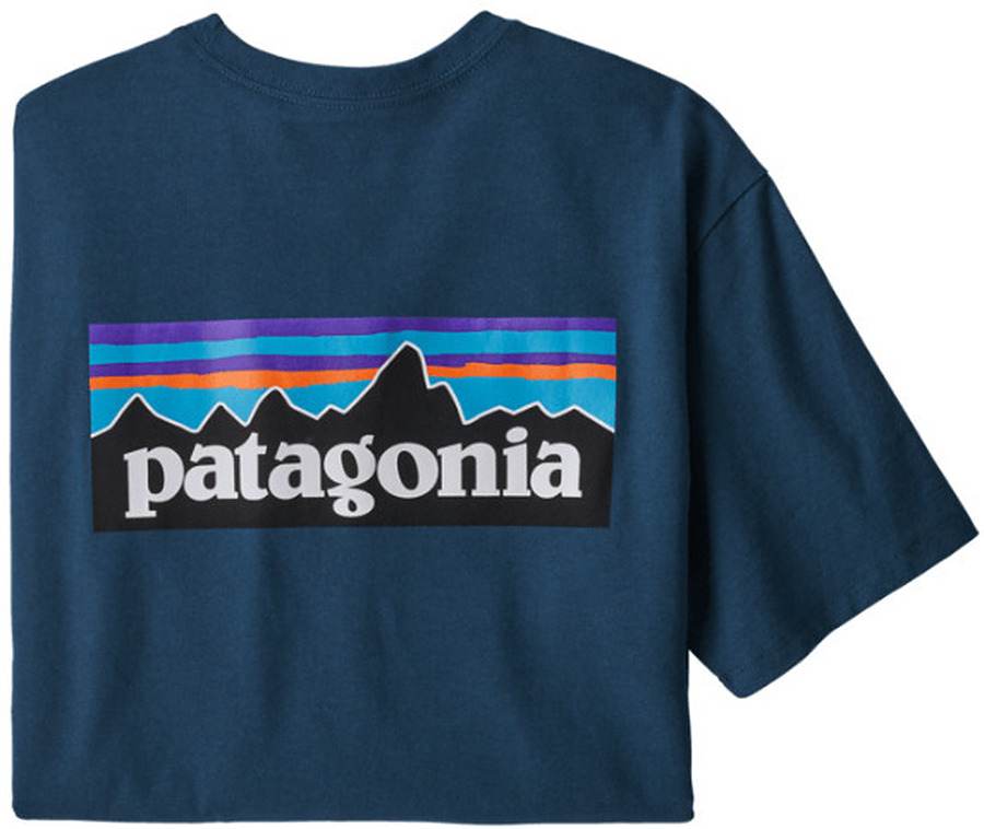 Patagonia Men's P-6 Logo Responsibili Tee Crater Blue