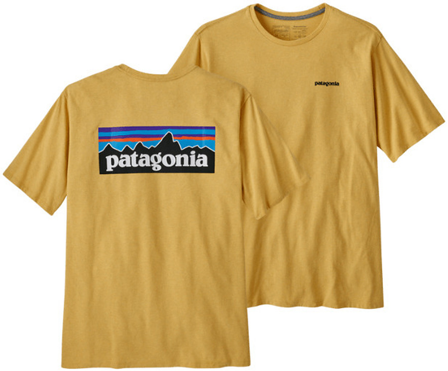 Patagonia Men's P-6 Logo Responsibili T-Shirt Surfboard Yellow