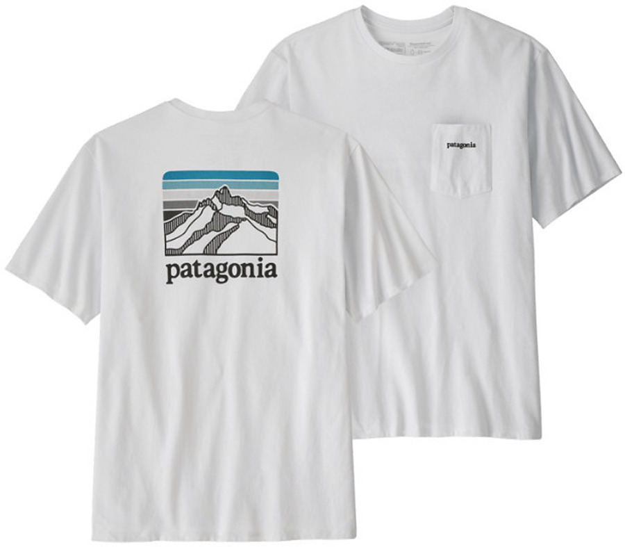 Patagonia Men's Line Logo Ridge Pocket Responsible Tee White