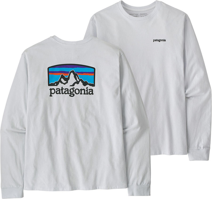 Patagonia Men's LS Fitz Roy Horizons Responsibili Tee White