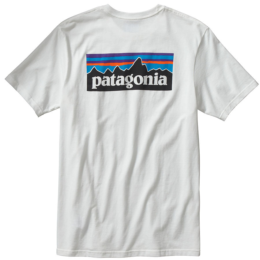 Patagonia Men's P-6 Logo Cotton T-Shirt White