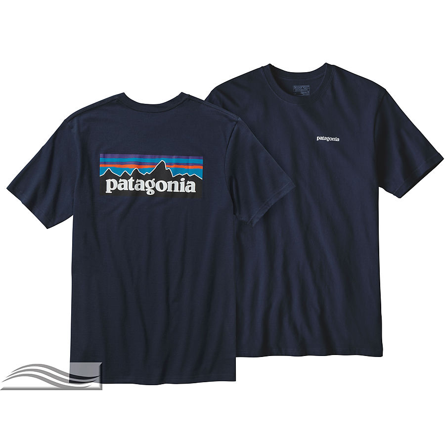 Patagonia Women's P-6 Logo Cotton T-Shirt Navy