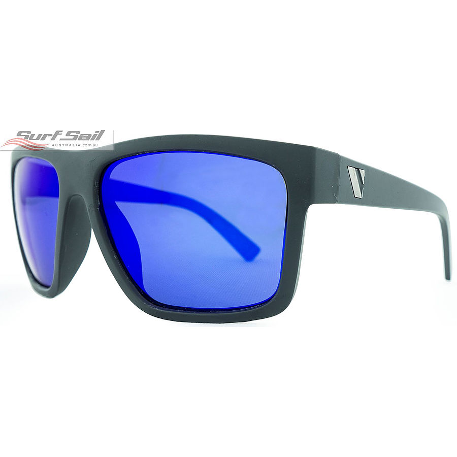 Venture Eyewear The Edge Matte Black Blue Iridium Polarised Sunglasses