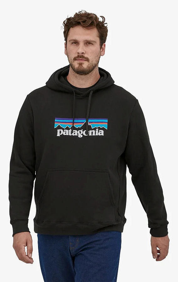 Patagonia Mens P-6 Logo Uprisal Hoody Black - Image 2