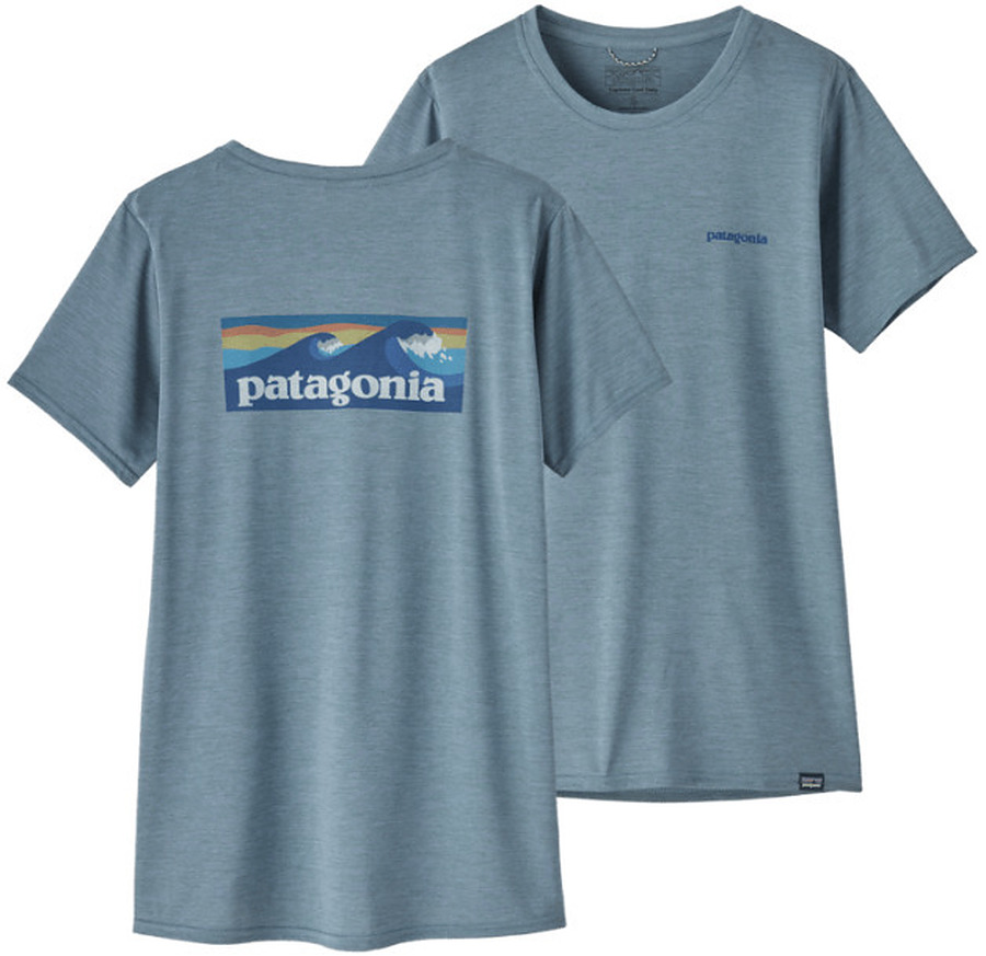 Patagonia W's Cap Cool Daily Graphic Shirt-Waters Light Plume Grey X-Dye