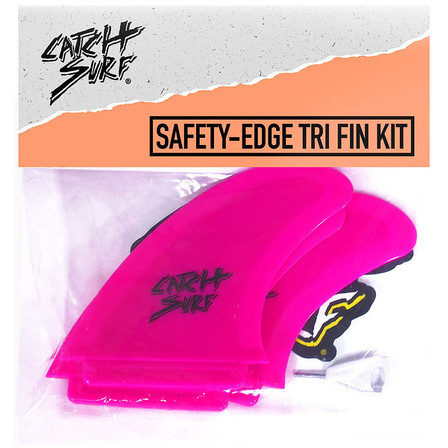 Catch Surf Safety Edge Tri Hot Pink Fin Kit