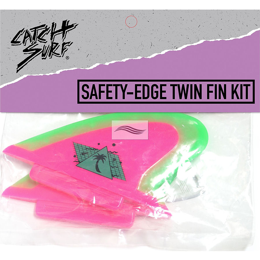 Catch Surf Safety Edge Twin Fin Kit Hot Pink