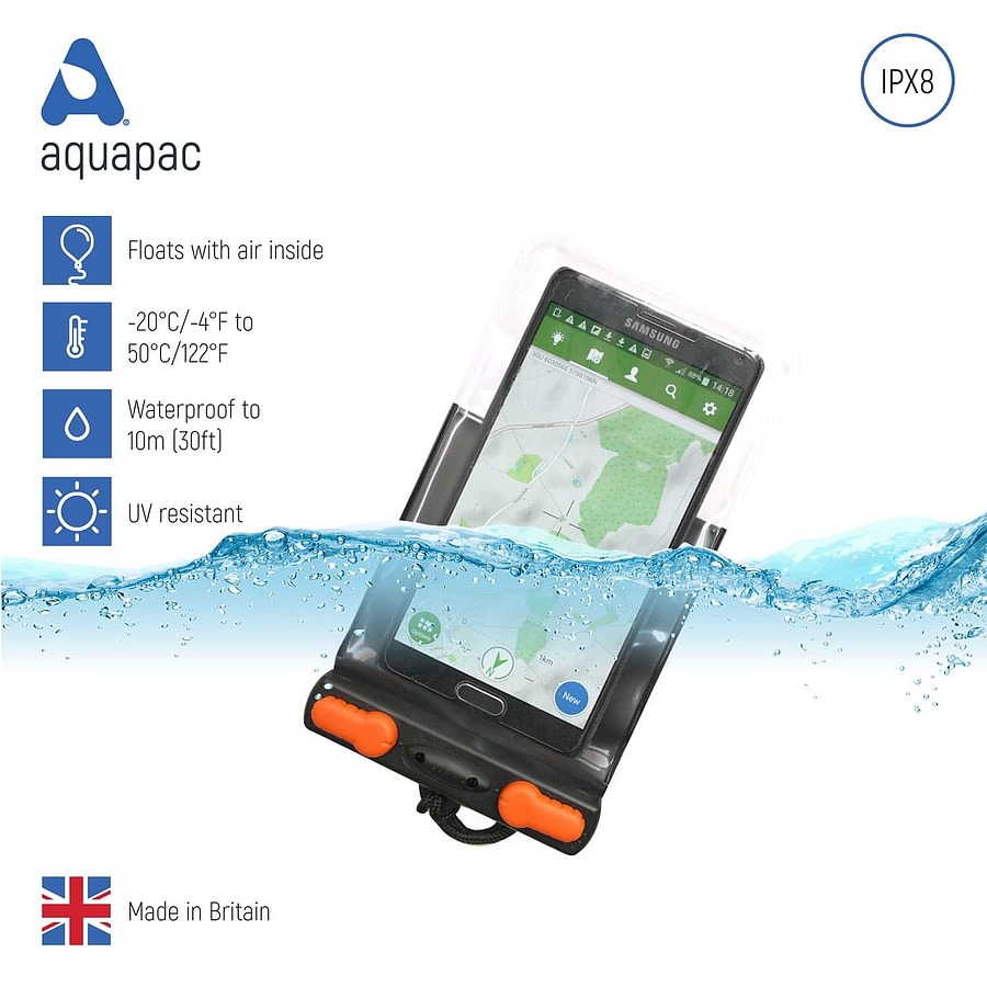 Aquapac Waterproof Phone Case Aquasac Black - Image 3