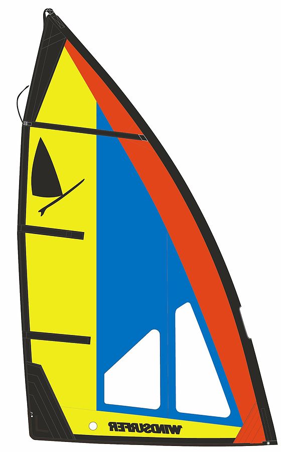 Windsurfer LT Regatta 5.7 Sail Yellow Blue Red