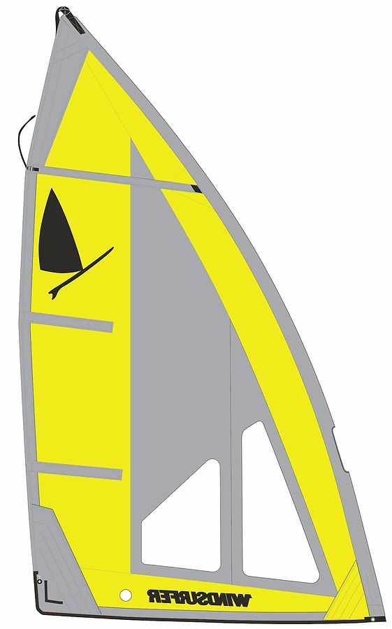Windsurfer LT Regatta 5.7 Sail Yellow Grey