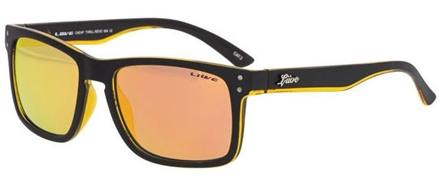 Liive Vision Cheap Thrill Mirror Matt Black-Orange Sunglasses
