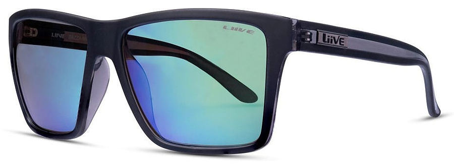Liive Vision Bazza Mirror Matt Black Xtal Black Sunglasses