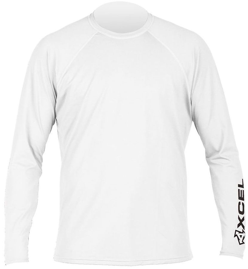 Xcel Men's LS Rash Vest VNTX Solid UV Signature White