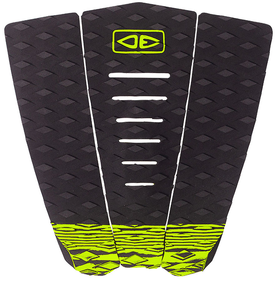 Ocean and Earth Simple Jack 3 Piece Shortboard Traction Black Lime