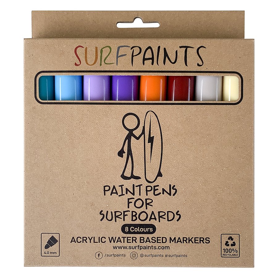 Surfpaints Surfboard Pastel Colours Paint Pens