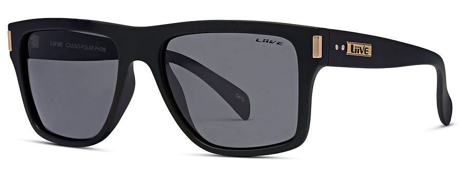 Liive Vision Casino Matt Black Polarised Sunglasses
