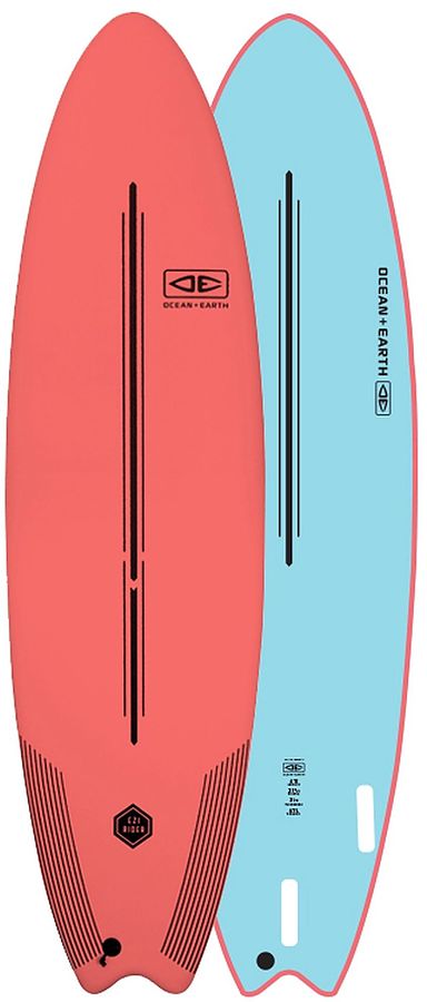 Ocean and Earth Easy Rider Softboard Coral 7 ft