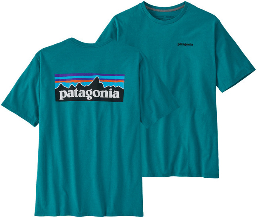 Patagonia Men's P-6 Logo Responsibili T-Shirt Belay Blue