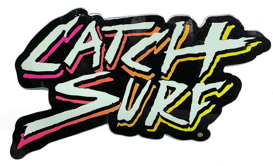 Catch Surf Tropical Logo Sticker Black White