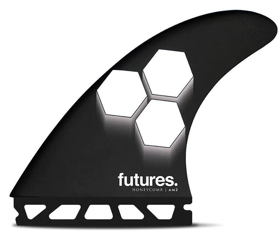 Futures AM2 Honeycomb Large Tri Fin Fin Set Black and White