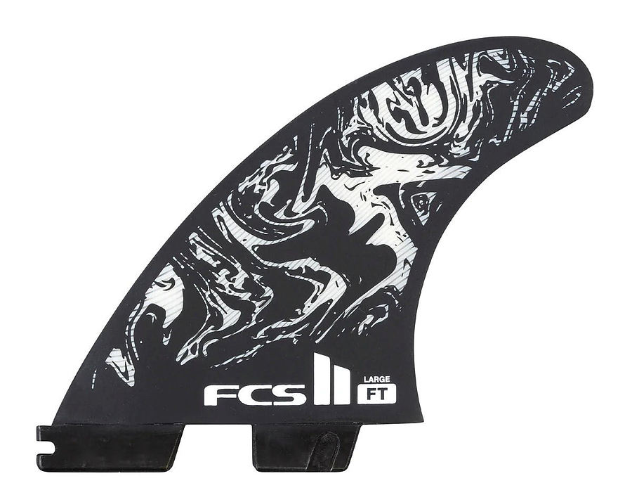 FCS II Filipe Toledo PC Athlete Series Accelerator Tri Fins Black White