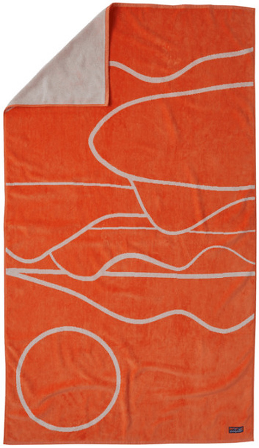 Patagonia Organic Cotton Towel Wildlands Tigerlily Orange