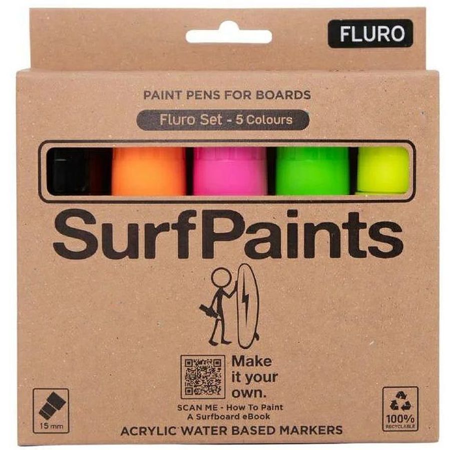 Surfpaints Surfboard Fluro Pack Paint Pens