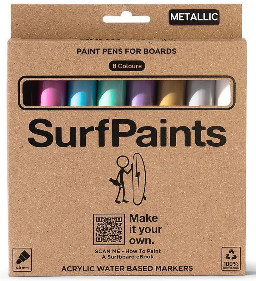 Surfpaints Surfboard Metallic Pack Paint Pens