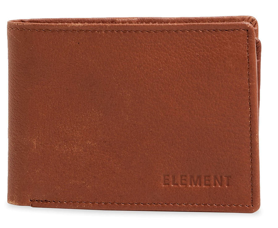 Element Chief Leather Tri-Fold Wallet Chocolate