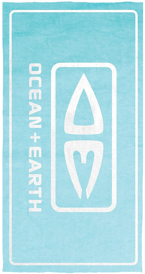 Ocean and Earth Priority Beach Towel Pale Aqua
