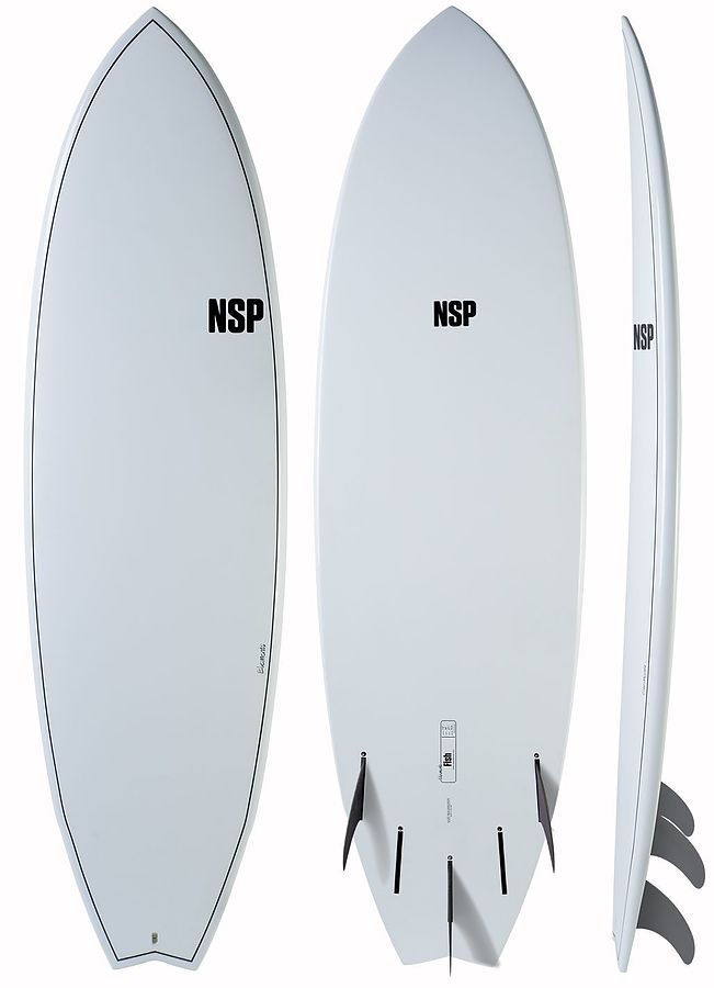 NSP Fish White Elements Surfboard 6 ft 4 inches