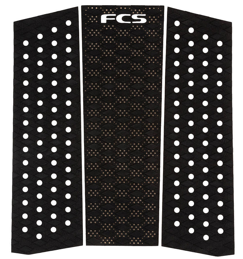 FCS T3 Mid Eco Black Centre Deck Traction Traction Pads Surfing