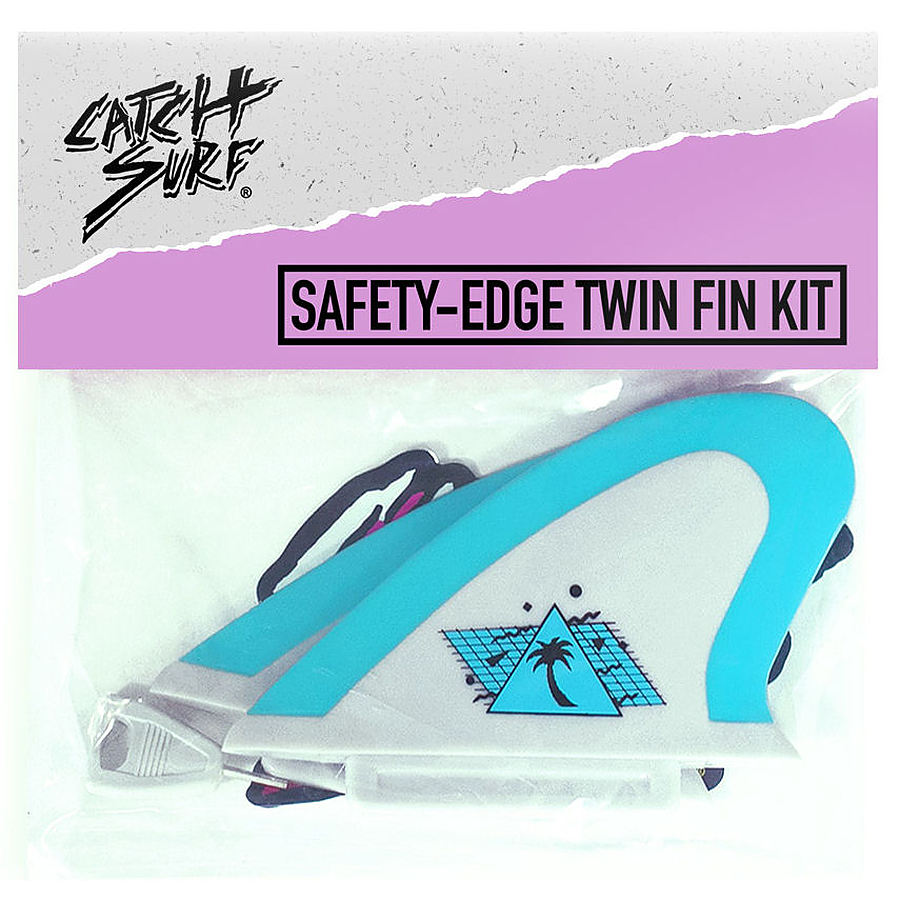 Catch Surf Safety Edge Twin Fin Kit Grey Blue