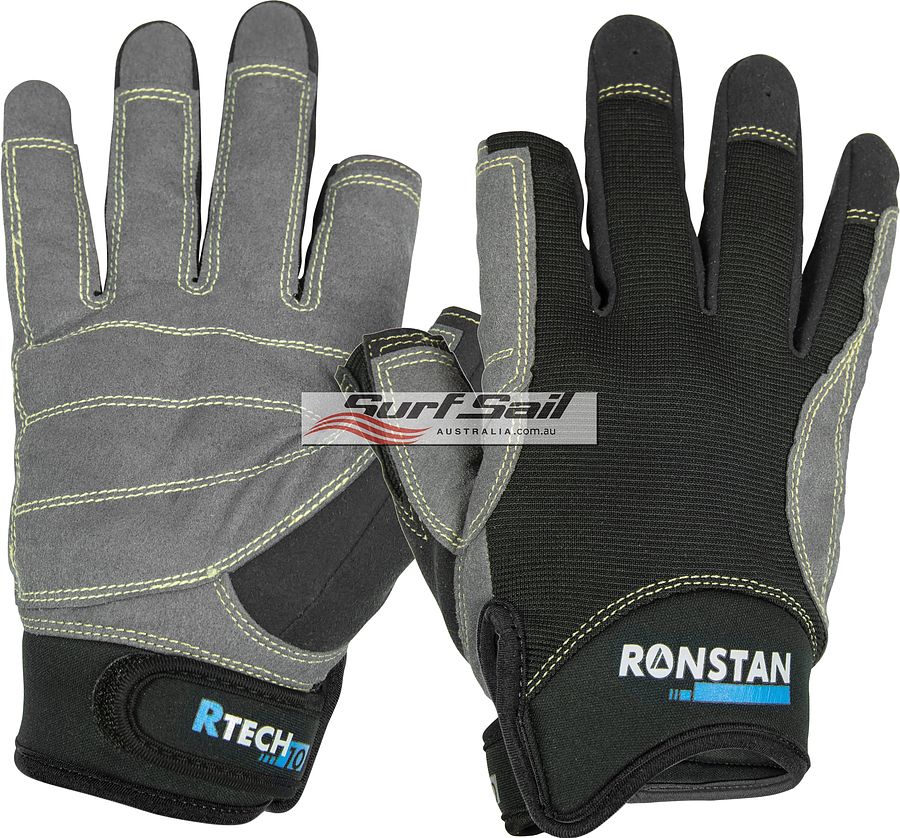 Ronstan Race Three Full Finger Sailing Gloves Black
