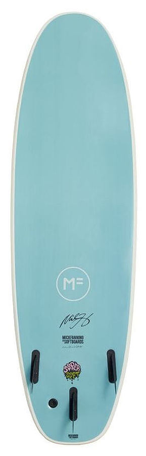 Mick Fanning Softboards Beastie Super Soft Tri White Teal - Image 2