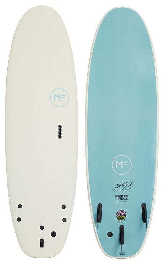Mick Fanning Softboards Beastie Super Soft Tri White Teal