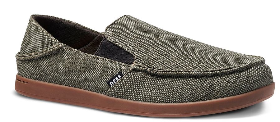 Reef Cushion Bounce Matey Washed Canvas Olive Mens Shoes