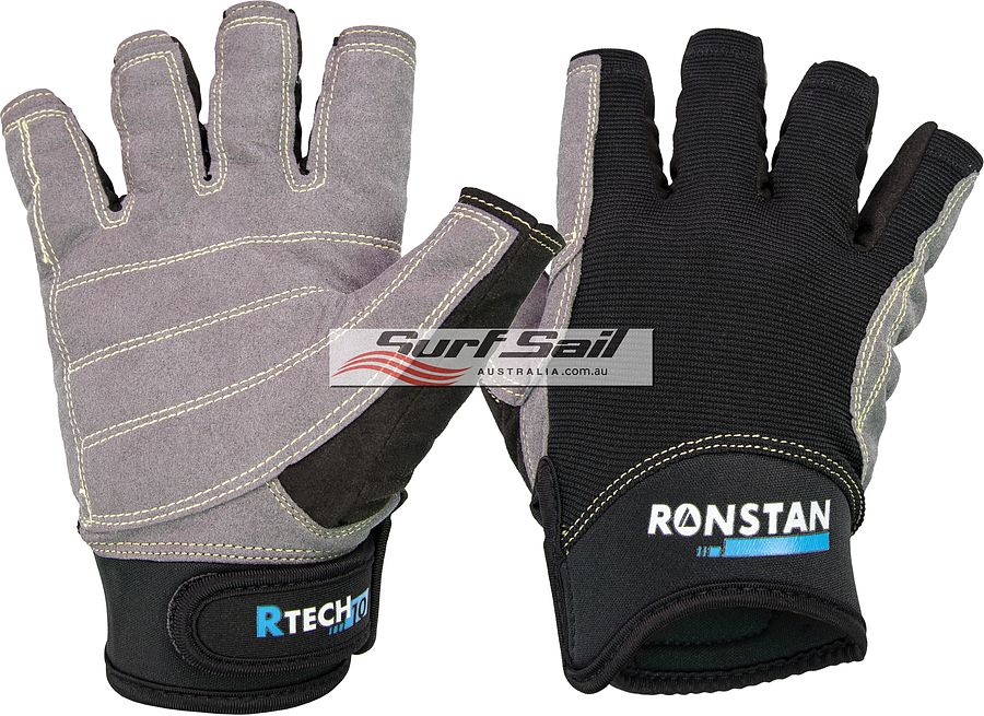 Ronstan Race Half Finger Sailing Gloves Black