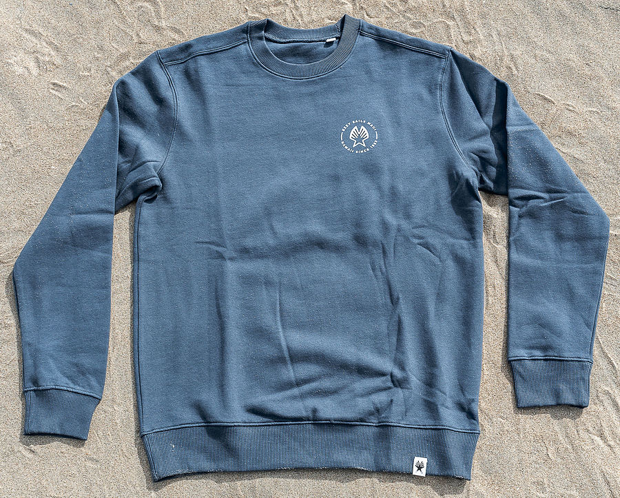 Ezzy Maui Since 1983 Logo Crew Sweater Denim Blue