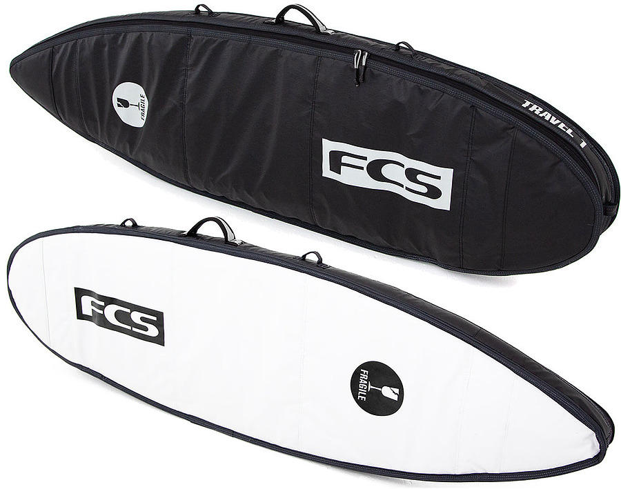 FCS Travel 1 All Purpose Shortboard Cover Black Grey