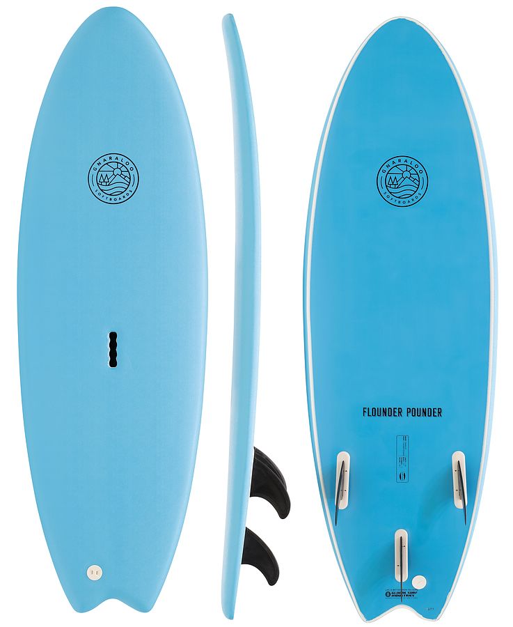 Gnaraloo Flounder Pounder Soft Surfboard Blue