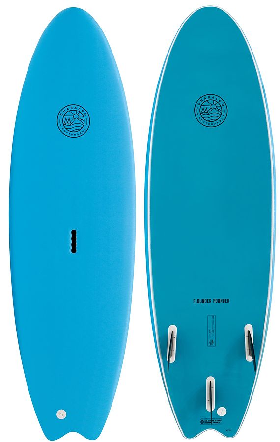 Gnaraloo Flounder Pounder Soft Surfboard Blue Blue