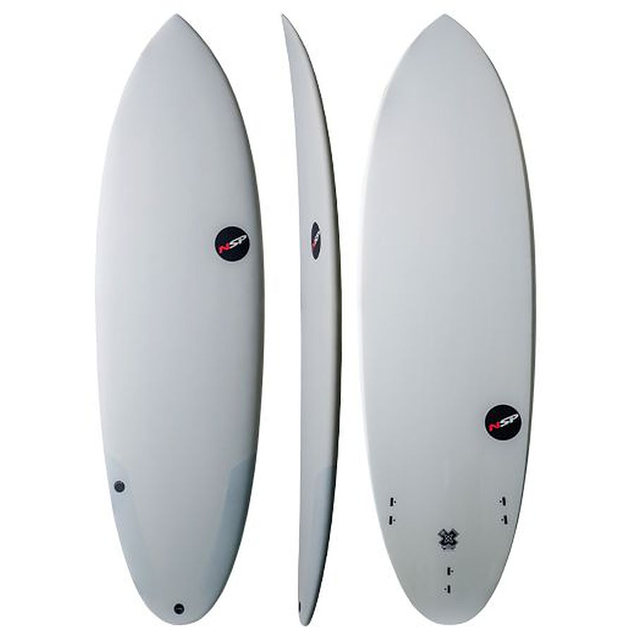 NSP Hybrid Shortboard Protech Glacier Grey Fish Funboards